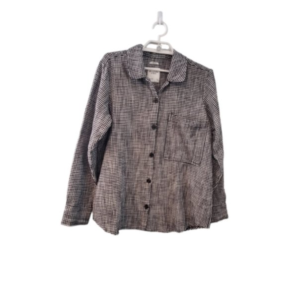 Abercrombie & Fitch oversized button up shirt womens size Large houndsto… - Picture 1 of 4